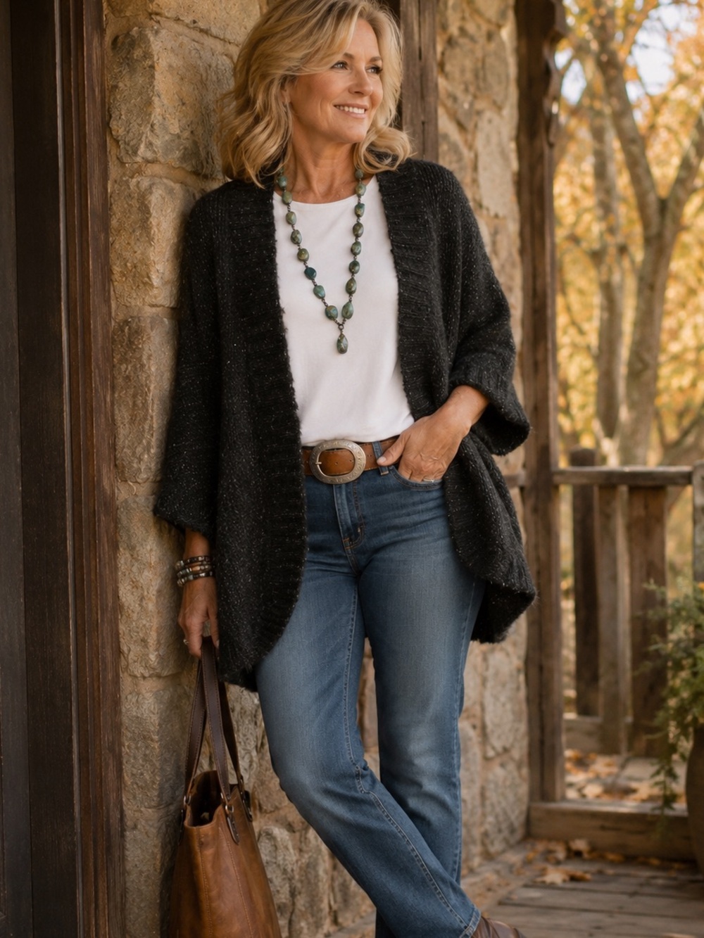 Sz S Anthropologie Olive & Oak Green Dolman Sleeve Open-Front Cardigan Woolblend